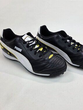 Puma Esito Finale IT Soccer Shoes Cleats sz 8 Unisex Black Yellow White